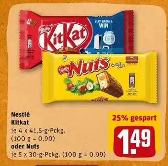 REWE Nestlé kitkat oder nuts Angebot