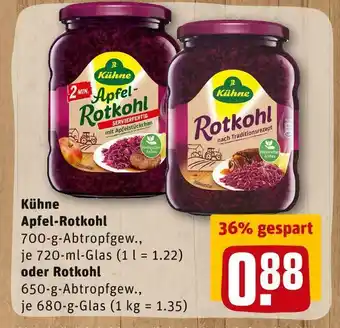 REWE Kühne apfel-rotkohl oder rotkohl Angebot