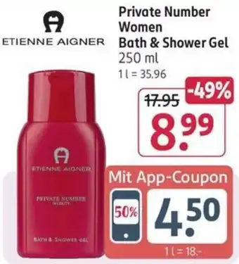 Rossmann ETIENNE AIGNER Private Number Women Bath & Shower Gel 250 ml Angebot