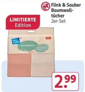 Rossmann Flink & Sauber Baumwoll- tücher 2er-Set Angebot