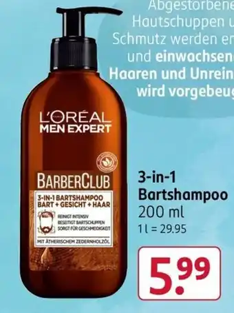 Rossmann 3-in-1 Bartshampoo 200 ml Angebot