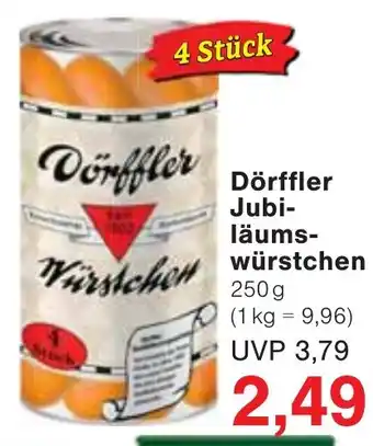 Wiglo Wunderland Dörffler Dörffler Jubi- läums- würstchen 250 g Angebot