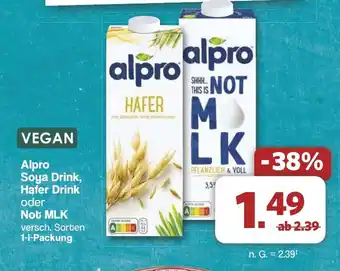 Famila Nord West Alpro Soya Drink, Hafer Drink oder Not MLK Angebot