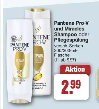 Famila Nord West Pantene Pro-V und Miracles Shampoo oder Pflegespülung 300/200ml Flasche Angebot