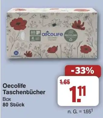 Famila Nord West Oecolife Taschentücher Angebot