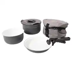 Netto Marken-Discount BO-CAMP Keramik Kochset 5-teilig Alu Camping Koch Geschirr Topf Antihaft Pfanne Angebot