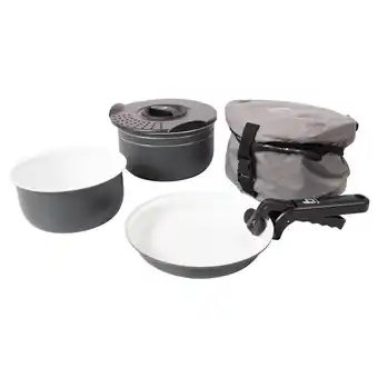 Netto Marken-Discount BO-CAMP Keramik Kochset 5-teilig Alu Camping Koch Geschirr Topf Antihaft Pfanne Angebot