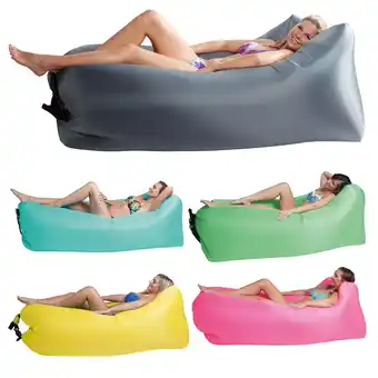 Netto Marken-Discount Air Lounger To Go 2 Liegesack Sitzsack Luft Sofa Lounge Couch Sessel aufblasbar Farbe: Grün Angebot