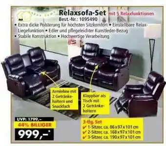 Norma24 Happy Home Relaxsofa-set Angebot