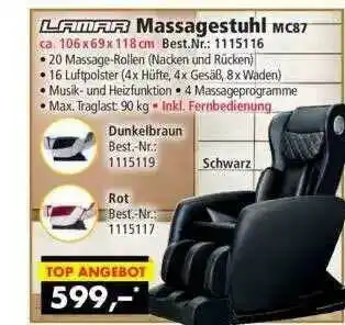 Norma24 Lamar Massagestuhl Angebot