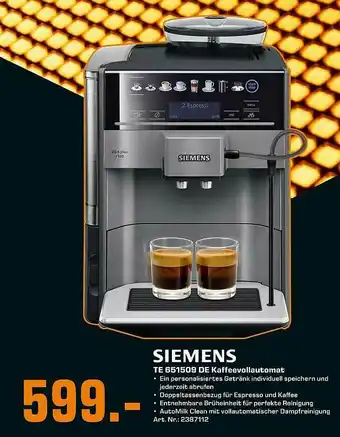 Saturn Siemens Te651509de Kaffeevollautomat Angebot