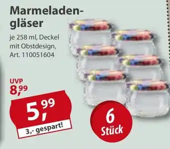 Sonderpreis Baumarkt Marmeladen- gläser 258ml Angebot