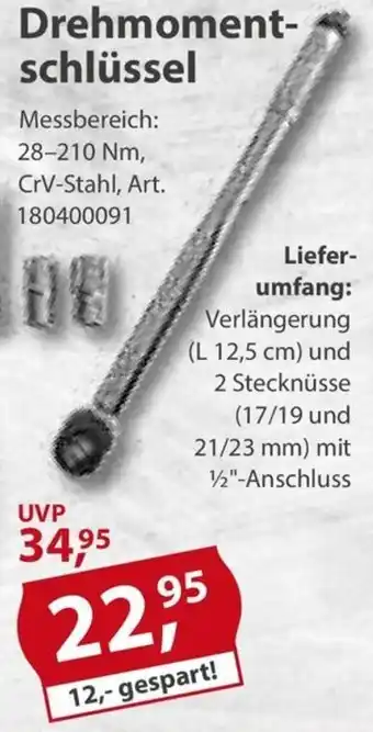 Sonderpreis Baumarkt Drehmoment- schlüssel Angebot