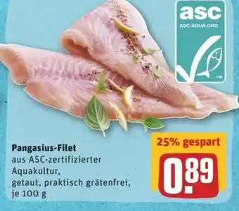 REWE Center Pangasius Filet 100g Angebot