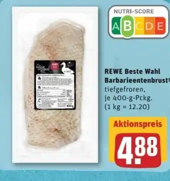 REWE Center Rewe Beste Wahl Barbarieentenbrust 400g Angebot