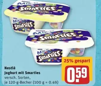 REWE Center Nestlé Joghurt mit Smarties 120g Angebot