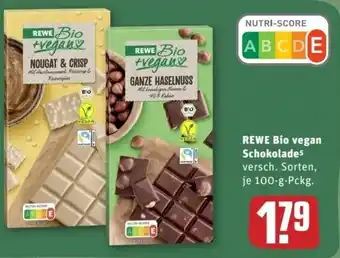 REWE Center Rewe Bio vegan Schokolade 100g Angebot