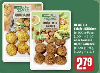 REWE Center Rewe Bio Falafel Bällchen 200g oder Gemüse Hafer Bällchen 220g Angebot