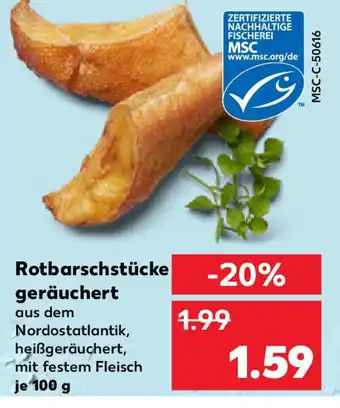 Kaufland Rotbarschstücke geräuchert je 100 g Angebot