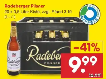 Netto Marken-Discount Radeberger Pilsner 20 x 0,5 L Angebot