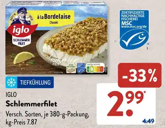 Aldi Süd IGLO Schlemmerfilet 380 g Angebot