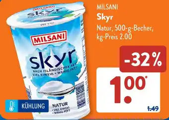 Aldi Süd MILSANI skyr Natur, 500 g Angebot