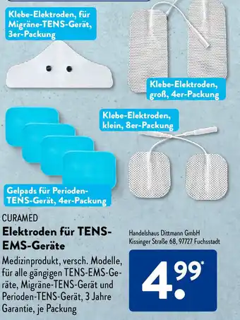 Aldi Süd CURAMED Elektroden für TENS- EMS-Geräte Angebot