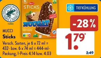Aldi Süd MUCCI Sticks Angebot