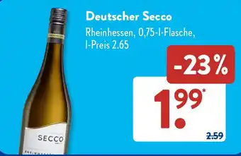Aldi Süd Deutscher Secco Rheinhessen, 0,75 l Angebot