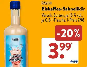 Aldi Süd RAVINI Eiskaffee-Sahnelikör Angebot