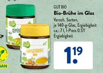 Aldi Süd GUT BIO Bio-Brühe im Glas Versch. Sorten, Angebot