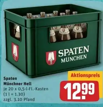 REWE Center Spaten München Hell 20 x 0,5l Angebot