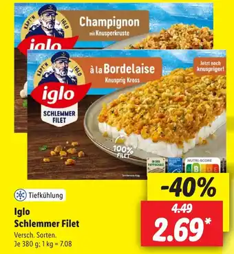 Lidl Iglo Schlemmer Filet 380 g Angebot