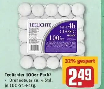 REWE Center Teelichter 100er Pack Angebot