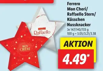 Lidl Ferrero Mon Cheri/Raffaello Stern/Kusschen Nussknacker Angebot