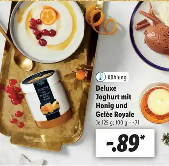 Lidl Deluxe Joghurt mit Honig und Gelee Royale 125g Angebot