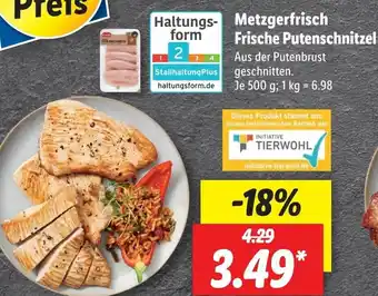 Lidl Metzgerfrisch Frische Putenschnitzel 500g Angebot