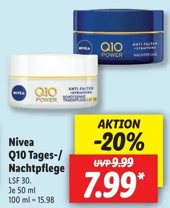 Lidl Nivea Q10 Tages-/ Nachtpflege 50ml Angebot