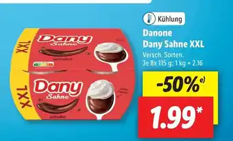 Lidl Danone Dany Sahne XXL 115g Angebot