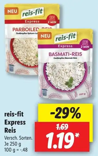 Lidl Reis-fit Express Reis 250g Angebot