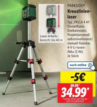 Lidl PARKSIDE Kreuzlinienlaser Angebot