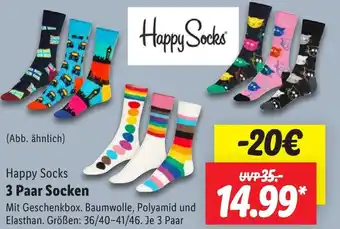 Lidl Happy Socks 3 Paar Socken Angebot