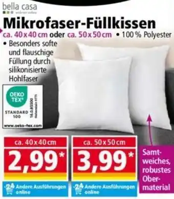 Norma bella casa Mikrofaser-Füllkissen Angebot
