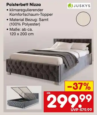 Netto Marken-Discount JUSKYS Polsterbett Nizza Angebot