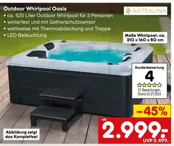Netto Marken-Discount ARTSAUNA Outdoor Whirlpool Oasis Angebot