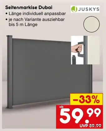 Netto Marken-Discount JUSKYS Seitenmarkise Dubai Angebot