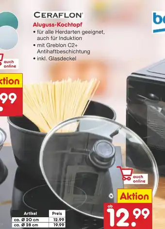 Netto Marken-Discount CERAFLON Aluguss-Kochtopf Angebot