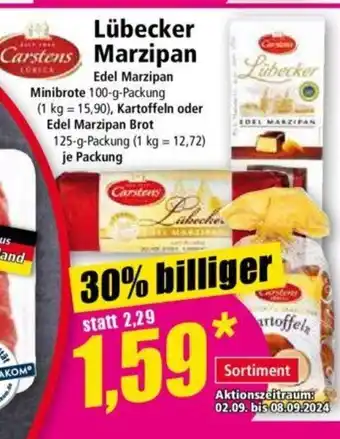 Norma Carstens Lübecker Marzipan 125 g / 100 g Packung Angebot