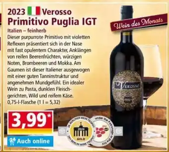 Norma Verosso Primitivo Puglia IGT 0,75 l Flasche Angebot