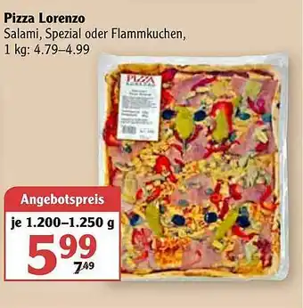 Globus Pizza Lorenzo Angebot